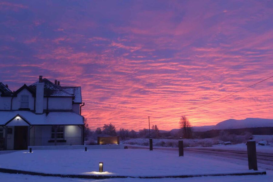 Sunset over our Restaurant